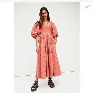 Free People Dahlia Dress XL Coral